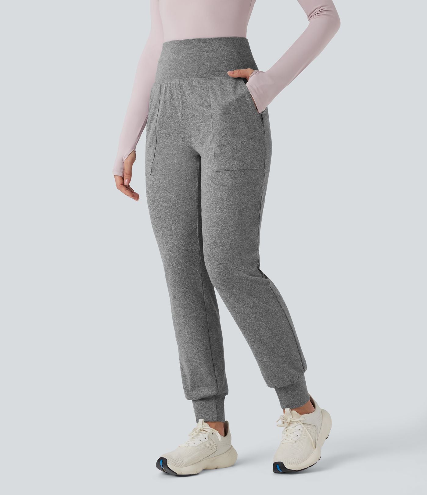Jogging yoga fuselé taille haute avec poches