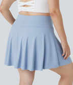 Jupe de tennis SoftlyZero™ Airy confortable 2-en-1 à taille haute croisée avec poches latérales, coupe évasée grande taille effet frais InstantCool, protection solaire UPF50+
