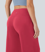 Pantacourt de yoga Cool Touch Softlyzero™ aérien à taille haute croisée, jambe large et poches