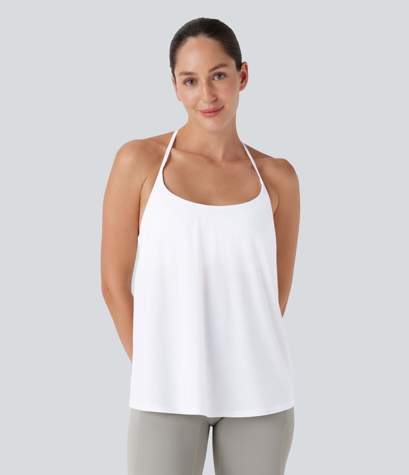 Softlyzero™ Airy Haut de yoga dos nu à encolure américaine sensation fraîcheur-UPF50+
