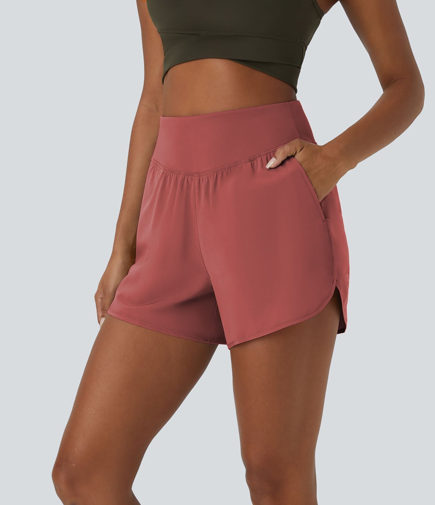 Breezeful™ Shorts 10cm Casual à Séchage Rapide Taille Haute et Poche Latérale