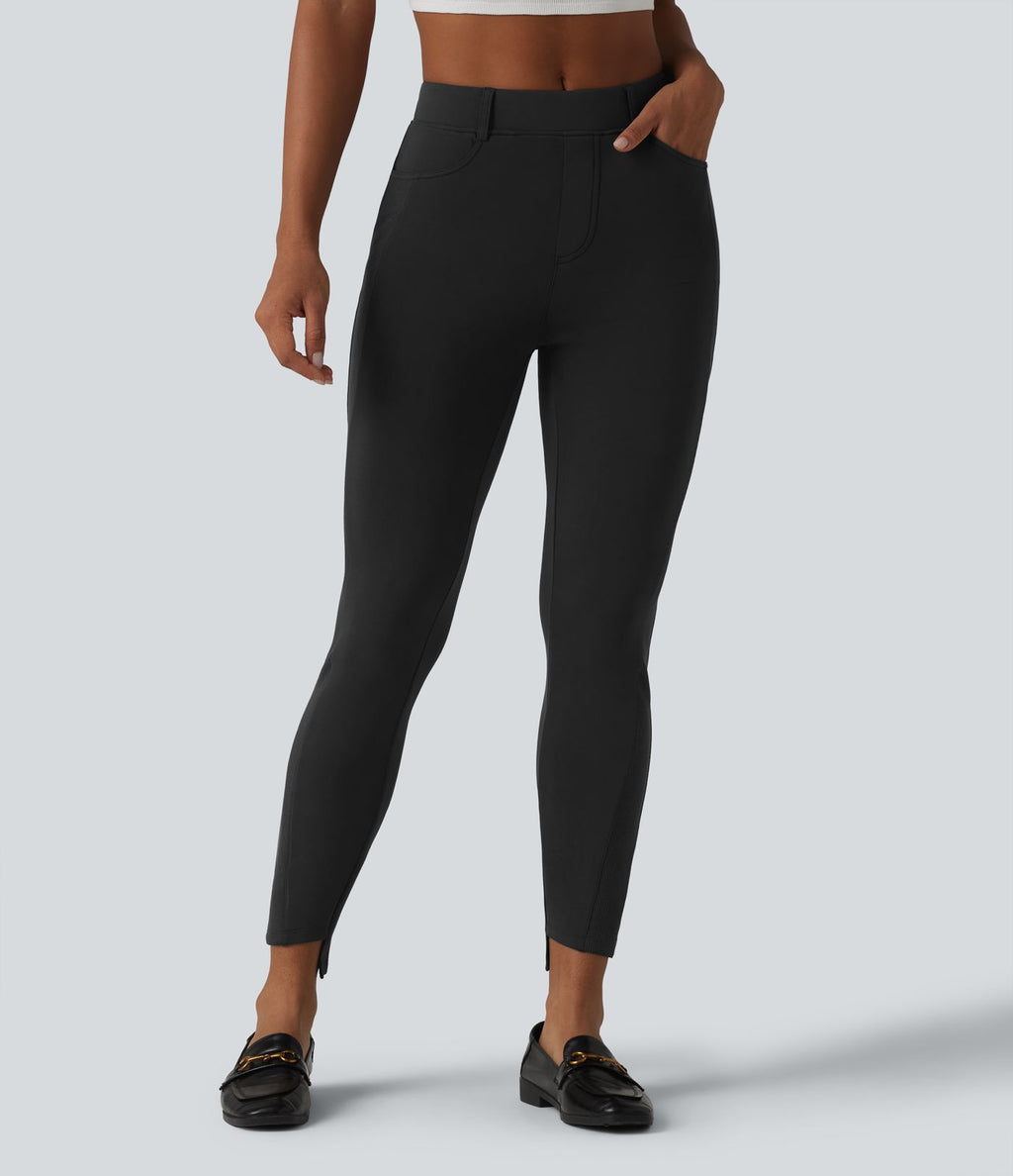 SpacerTek™ Pantalon casual skinny taille mi-haute avec poches