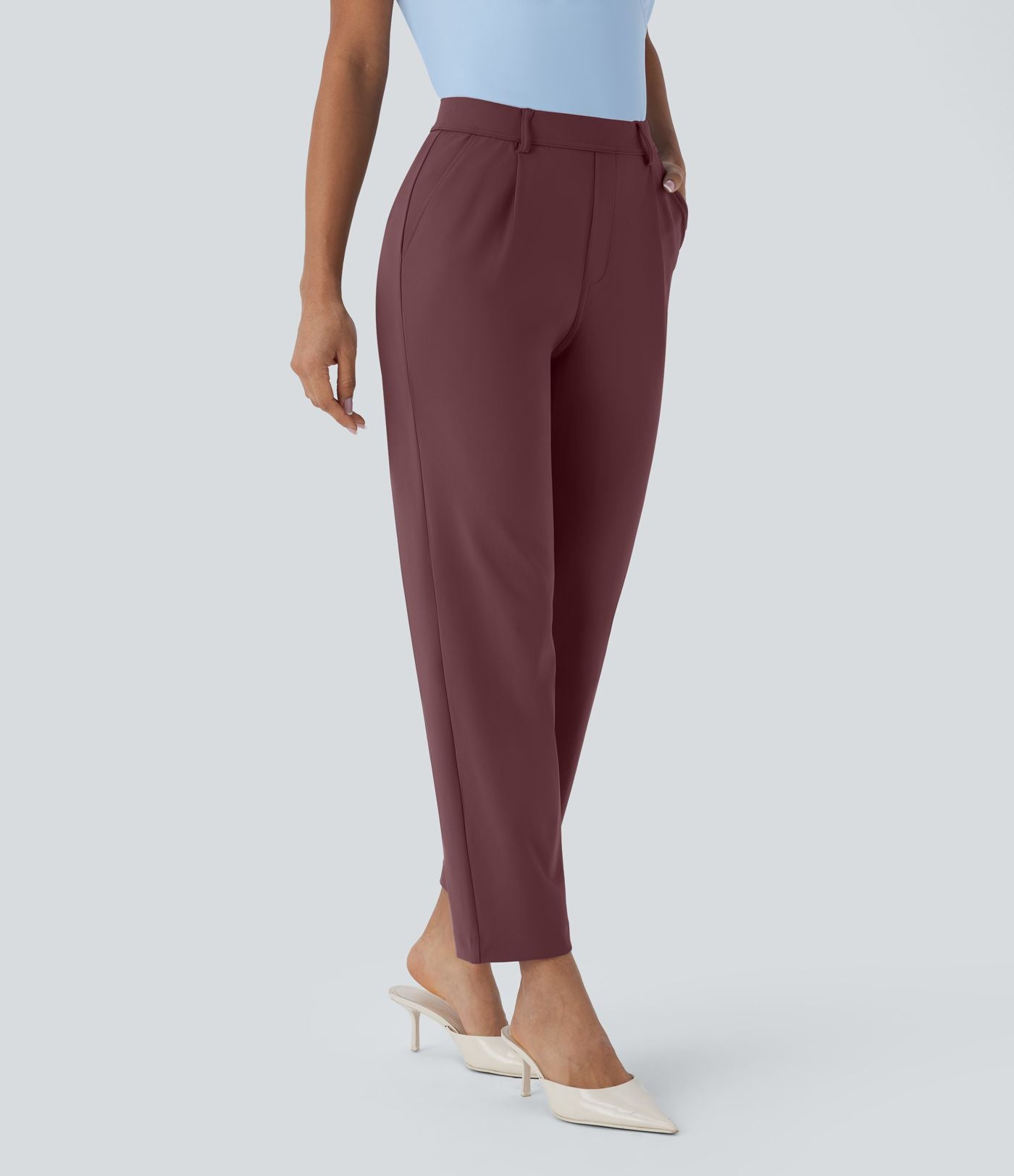 Pantalon de travail fuselé longueur cheville taille haute Halara Flex™ DayStretch avec poches