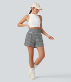 Short 2-en-1 à rayures taille haute 12,5 cm avec poches