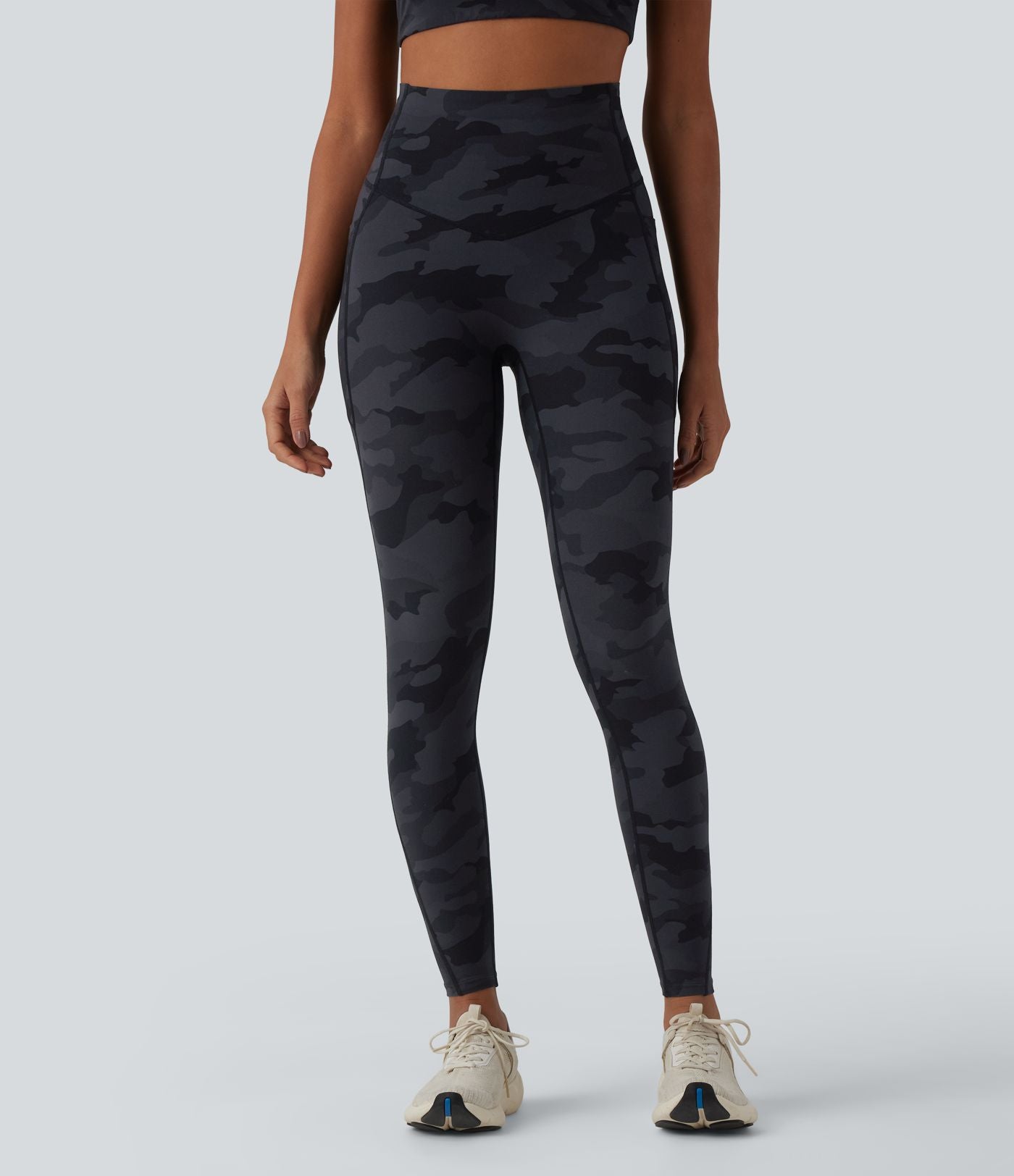 Legging de running Halara UltraSculpt™ gainant taille haute imprimé camouflage avec poches