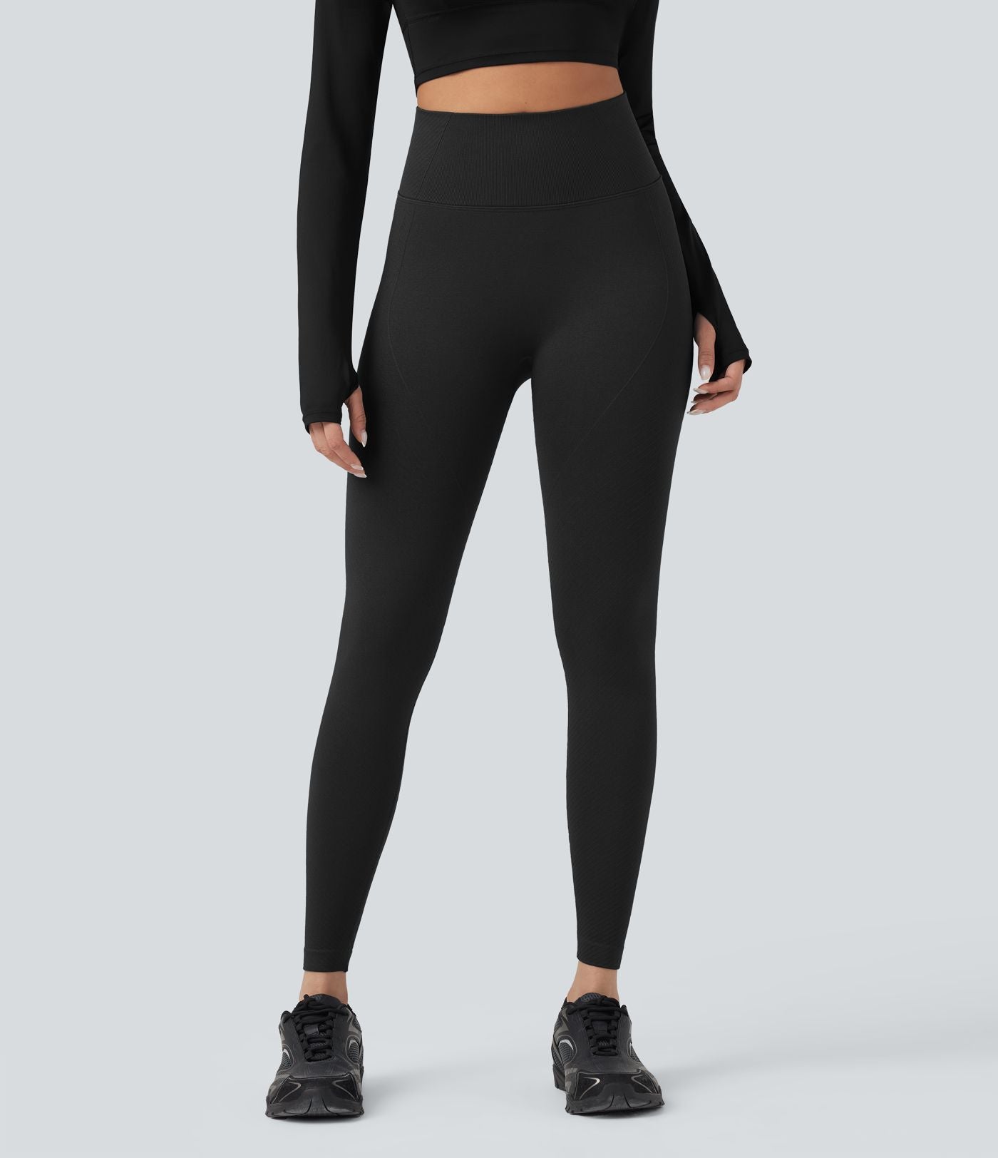 Legging yoga 7/8 gainant effet push-up taille haute sans couture OneForm Seamless Flow