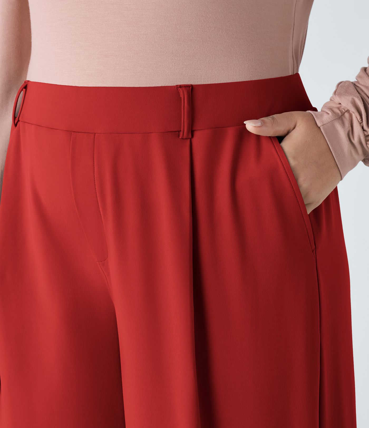 Pantalon de travail grande taille coupe droite taille haute Halara Flex™ DayStretch avec poches