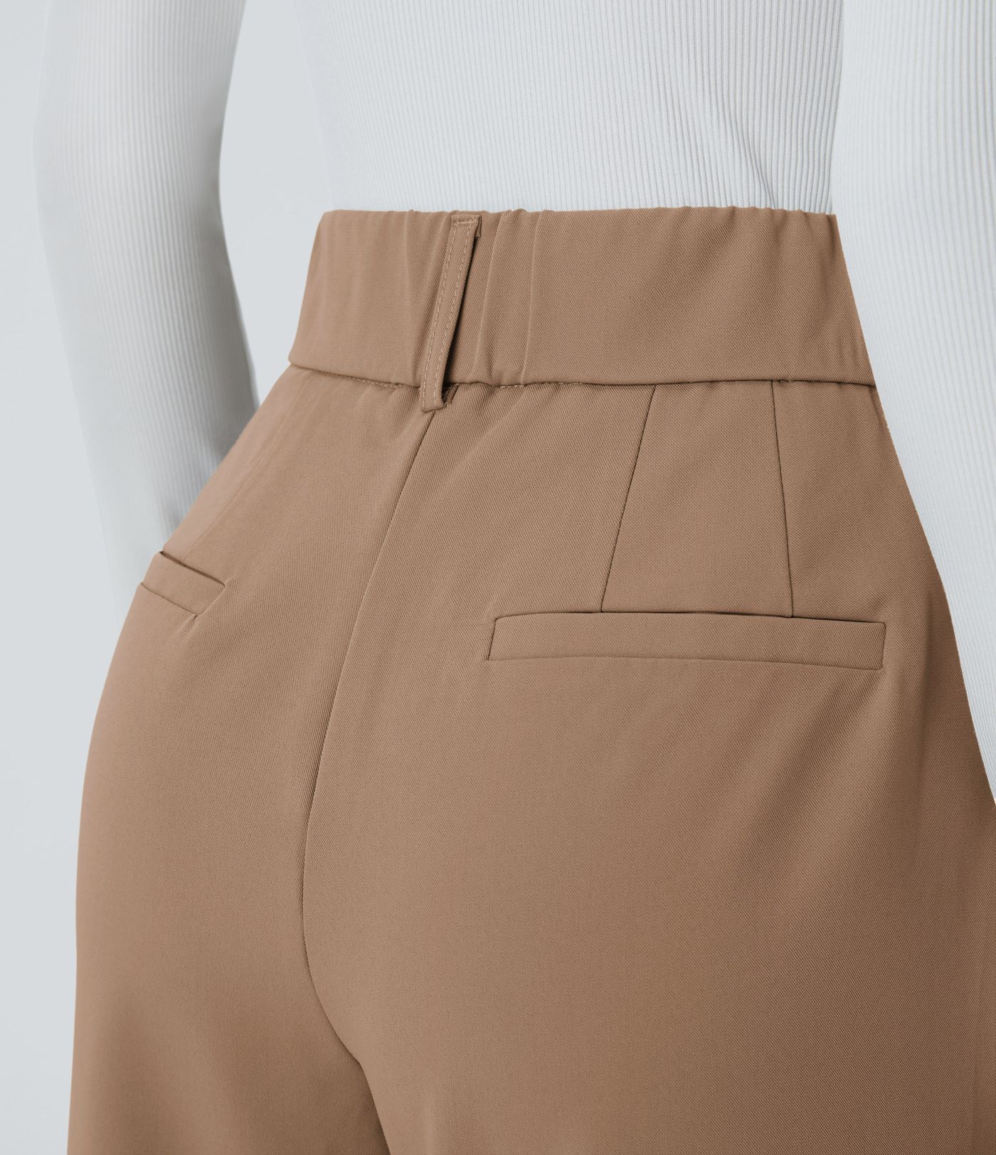 Pantalon tailleur Halara Flex™ fuselé uni, taille haute, avec poches