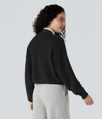 Cardigan gaufré col V manches longues