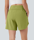 Short de course 2-en-1 Breezeful™ taille haute, poches multiples, ourlet arrondi, séchage rapide 12,5 cm - Longueur prolongée