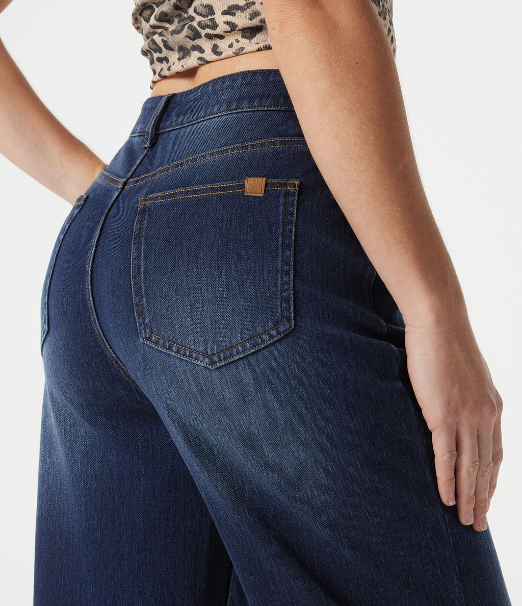 Halara Flex™ Jean large 7/8 taille mi-haute avec poches