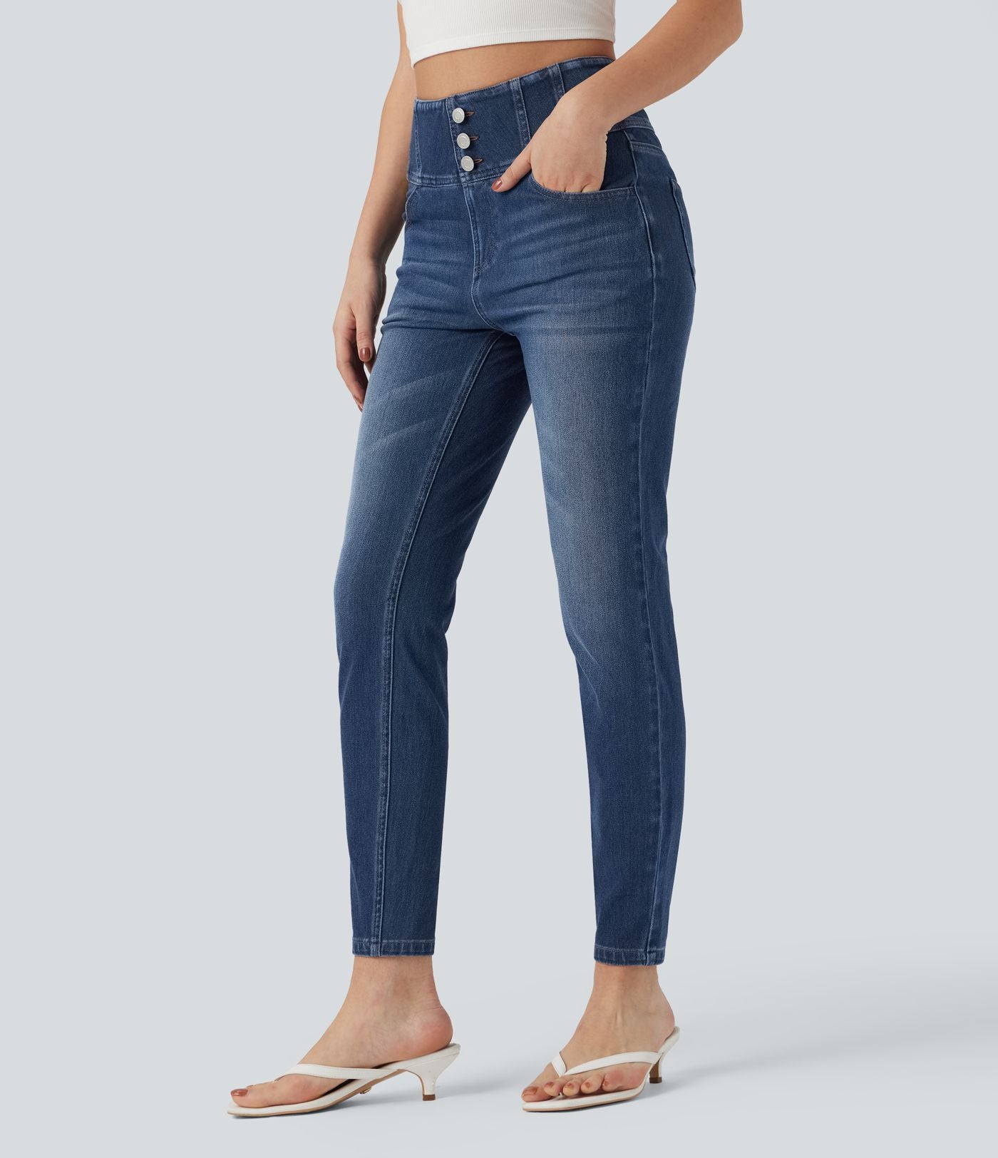 Jean skinny Halara Flex™ taille haute avec poches