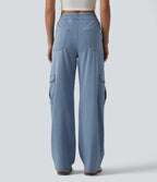 Halara Flex™ Taille Mi-Haute Multiples Poches Jambe Droite Jean Cargo Décontracté Extensible