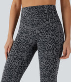 Pantalon de yoga à coupe bootcut gainant taille haute imprimé léopard avec poches Halara UltraSculpt™