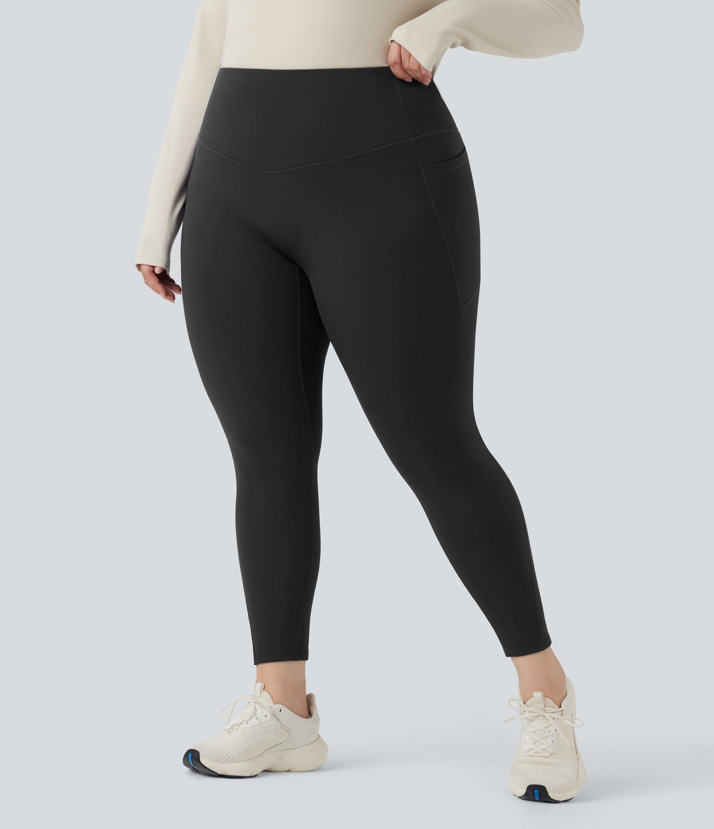 Legging d'entraînement grande taille SoftlyZero™ Plush Thermal taille haute gainant avec poches
