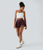 Breezeful™ Mini Jupe Soirée Plissée 2 en 1 Taille Haute Poche Latérale Boucle Réglable Séchage Rapide
