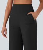 Pantalon de yoga droit gainant taille haute avec poches Halara UltraSculpt™