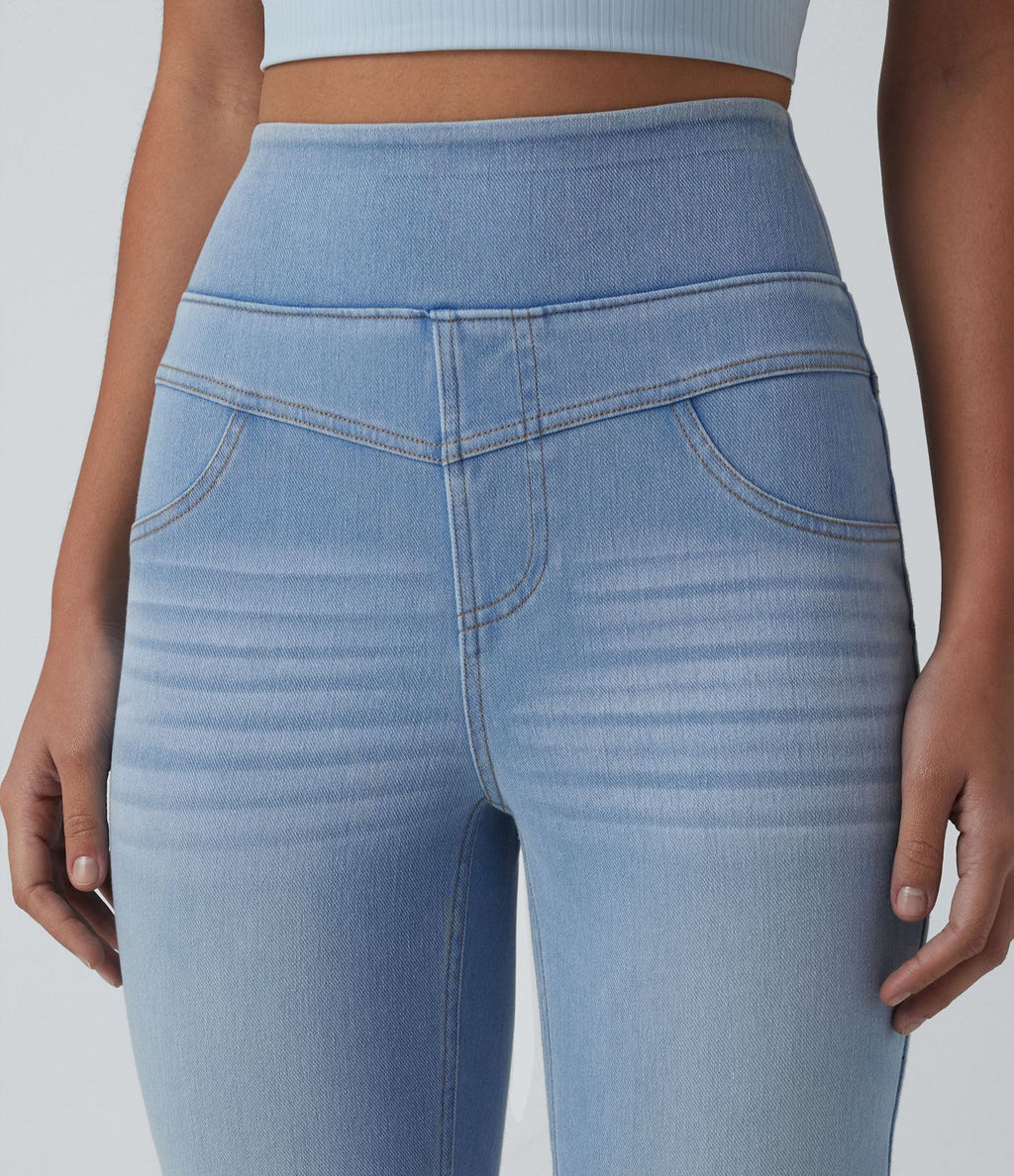 Jean Halara Flex™ taille haute évasé slim décontracté avec poches