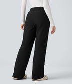 Pantalon randonnée chauffant bootcut taille haute avec poches