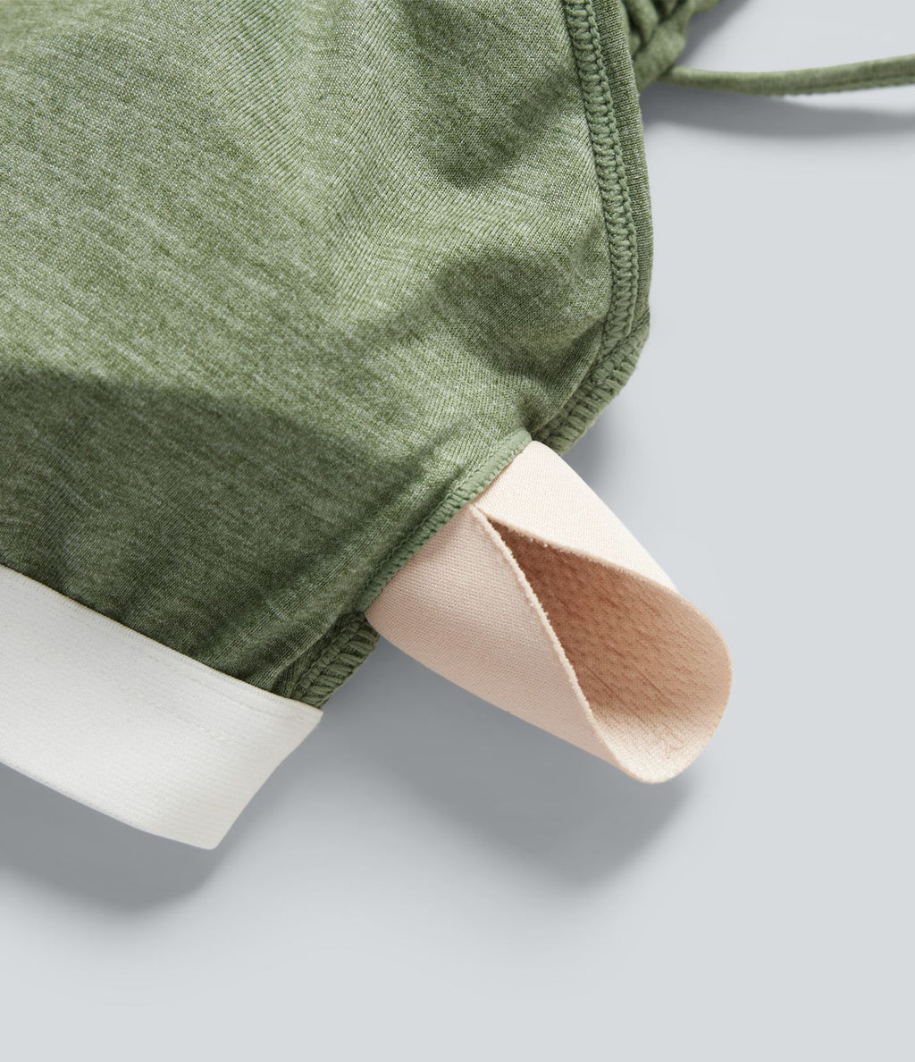 Combinaison de maternité chinée à jambes larges avec poches et accès facile Easy Peasy