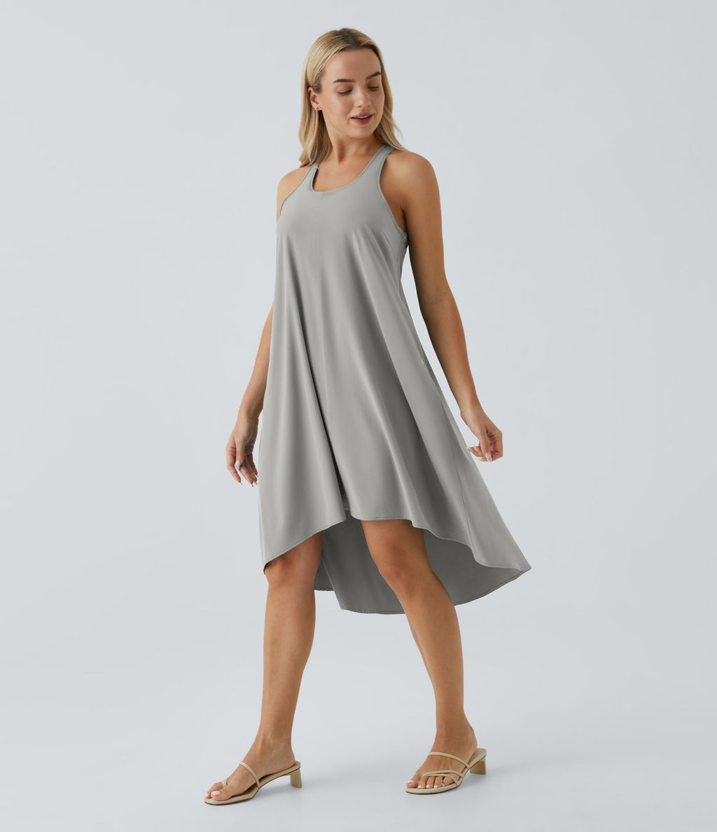 Robe décontractée mi-longue Breezeful™ dos nageur poche latérale fluide asymétrique séchage rapide A-C