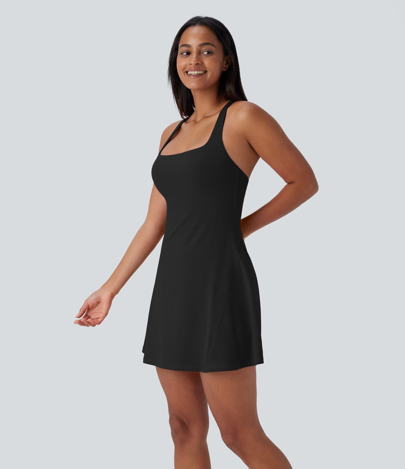 Robe active mini 2-en-1 Softlyzero™ dos nu avec poches latérales pour yoga-Édition Easy Peezy-UPF50+