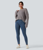 Legging décontracté gainant taille haute effet denim avec poches Halara Flex™