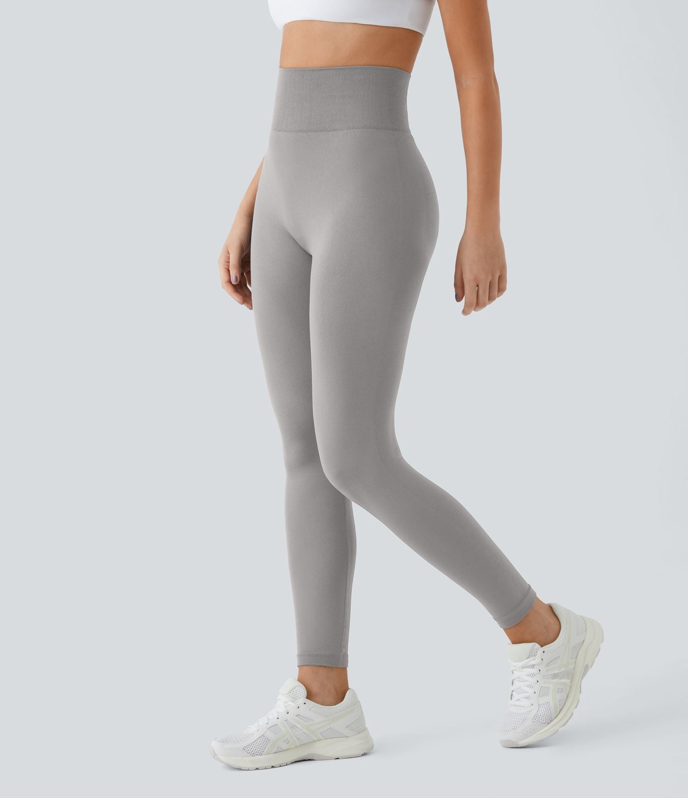 Legging taille haute froncé uni sans couture OneForm Seamless Flow