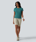OneForm Haut de sport sans coutures col rond manches courtes en mesh respirant