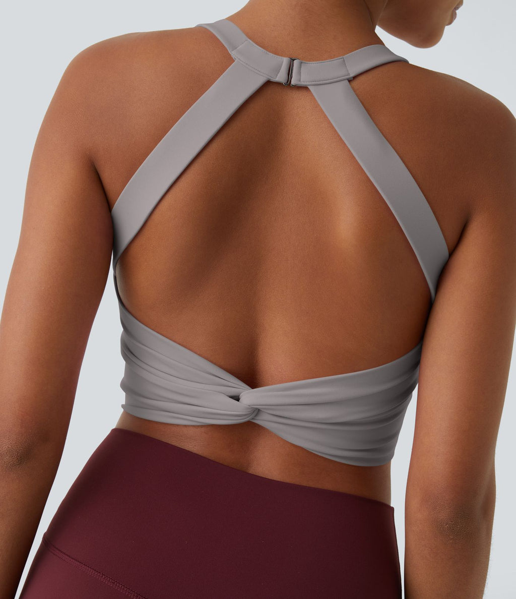 Débardeur yoga court SoftlyZero™ Plush à découpes A-C