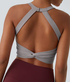 Débardeur yoga court SoftlyZero™ Plush à découpes A-C