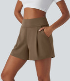 Short de travail large taille haute DayStretch avec poches