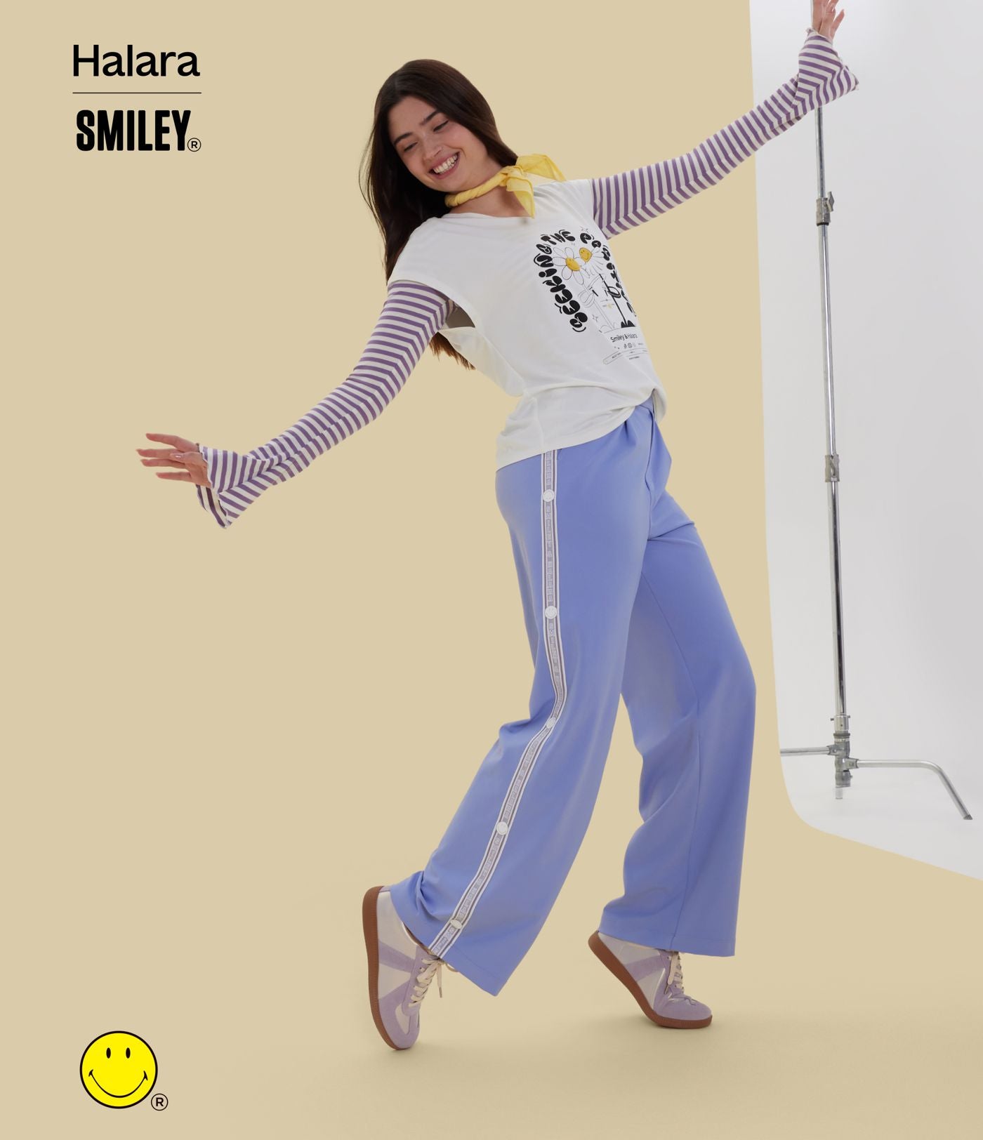 Pantalon tailleur droit Halara X Smiley® Halara Flex™ DayStretch taille haute avec poches