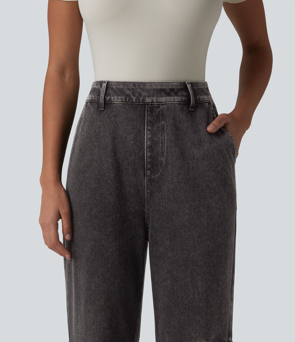 Jean bootcut cargo décontracté Halara Flex™ taille haute avec poches
