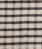 Pantalon ample raccourci à carreaux taille mi-haute avec poches