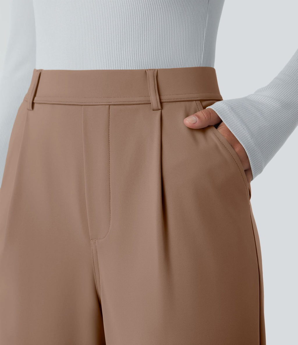 Pantalon tailleur évasé taille haute Halara Flex™ DayStretch avec poches