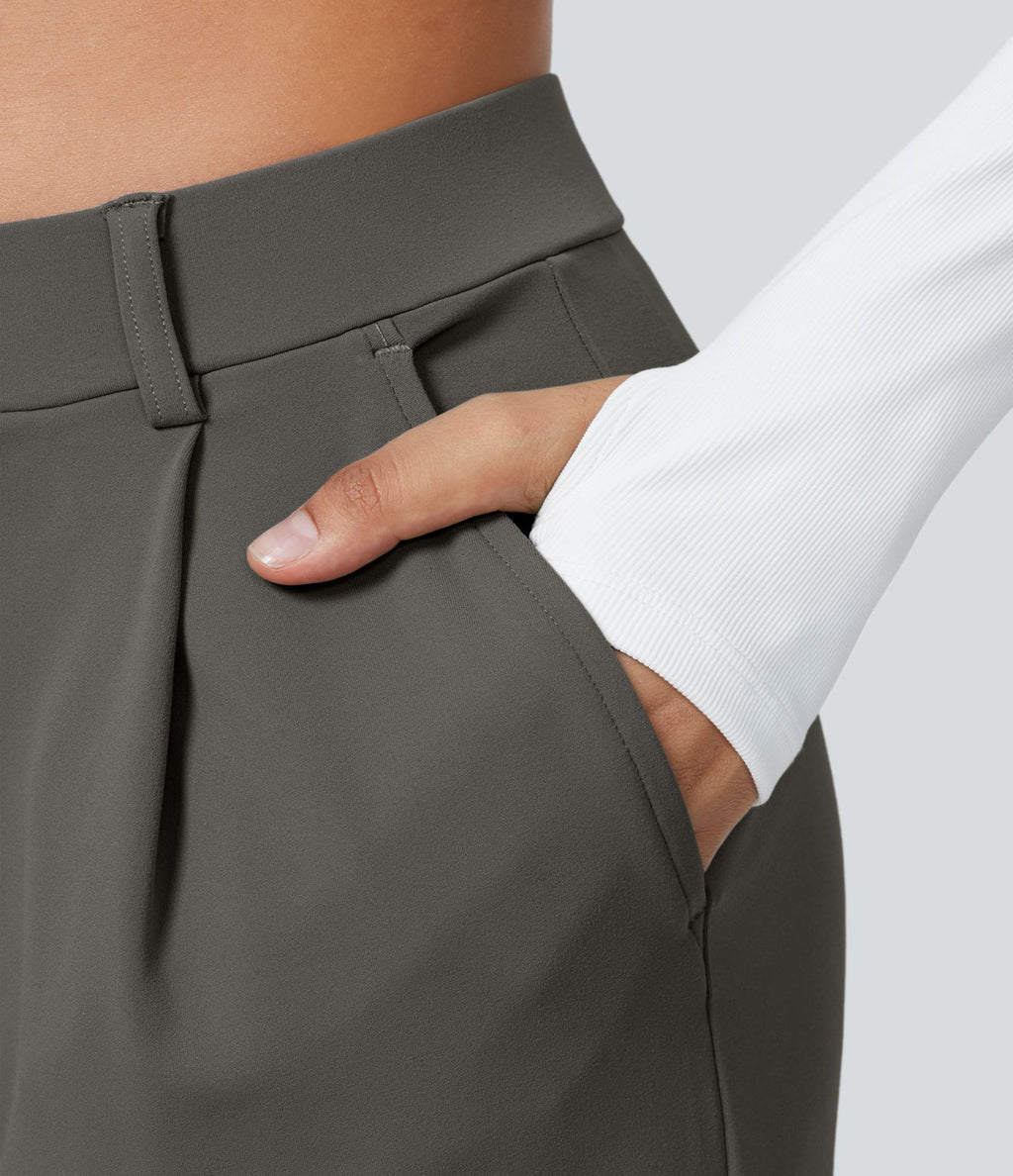 Pantalon tailleur Halara Flex™ DayStretch coupe droite taille haute avec poches