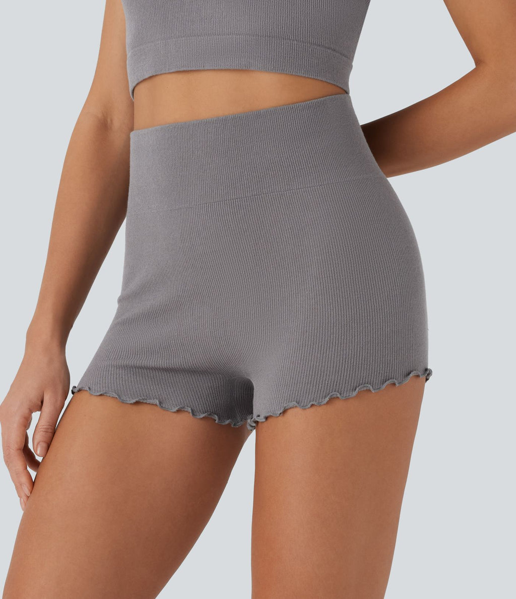 Short d'intérieur 6,5 cm taille haute avec finitions ondulées sans couture OneForm Seamless Flow