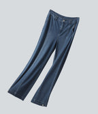 Halara Flex™ Jean large casual baggy taille mi-haute en lyocell drapé effet délavé, ourlet ajustable et poches