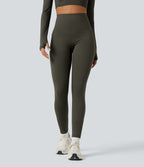 Legging running polaire thermique gainant croisé dos taille haute Halara UltraSculpt™ Heat avec poches
