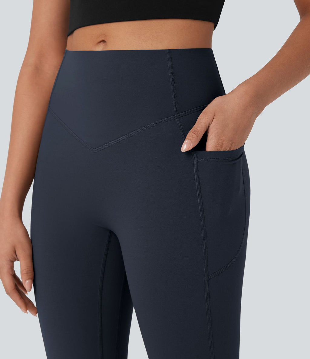 Short cycliste 12,5 cm d'entraînement gainant taille haute avec poches Halara UltraSculpt™