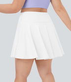 Jupe de tennis SoftlyZero™ Airy confortable 2-en-1 à taille haute croisée avec poches latérales, coupe évasée grande taille effet frais InstantCool, protection solaire UPF50+