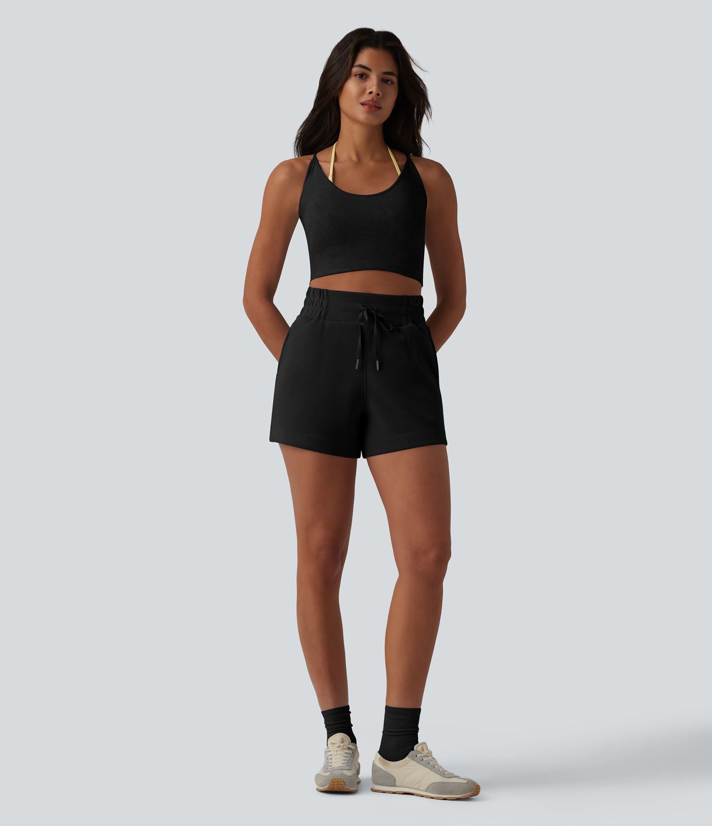 Short casual SpacerTek™ 10 cm taille haute avec cordon de serrage et poches