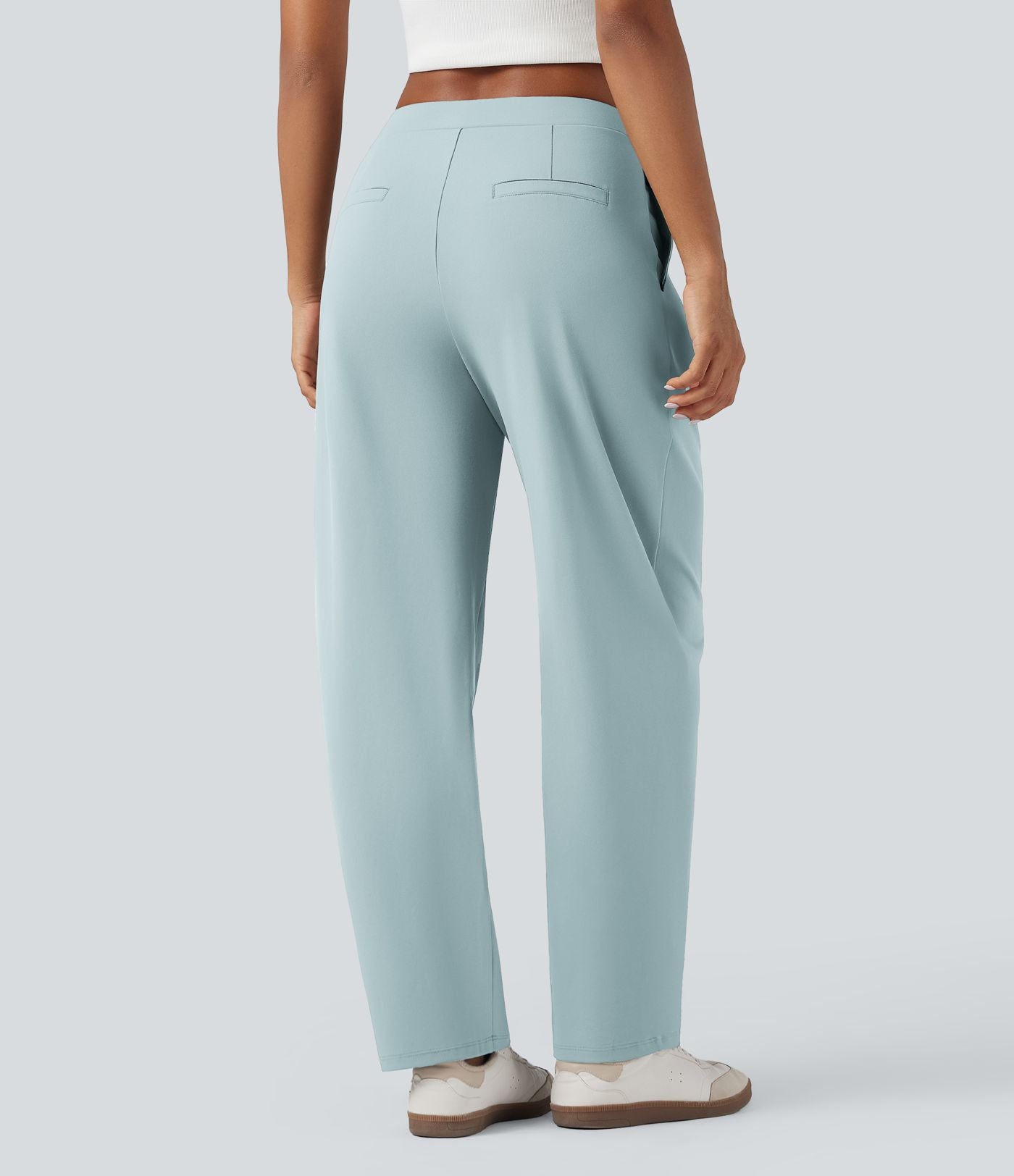 Pantalon tailleur fuselé asymétrique taille moyenne Halara Flex™ DayStretch avec poches