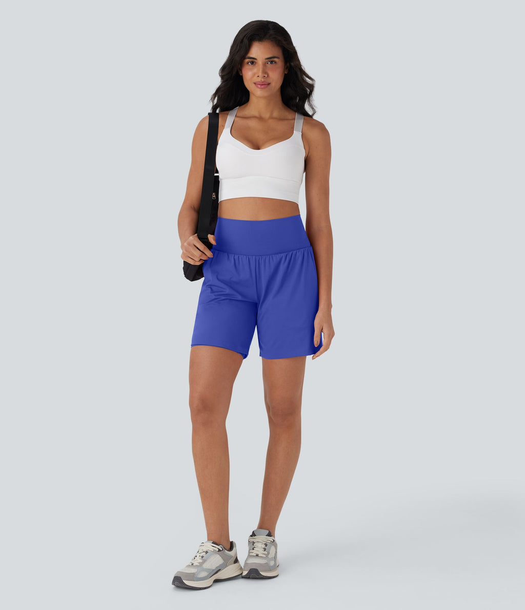 Short de yoga SoftlyZero™ Airy 2-en-1 taille très haute avec poches et effet frais InstantCool 17,5 cm
