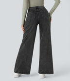 Halara Flex™ Denim Heat Jean large casual taille haute avec poches