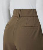 Pantalon tailleur Halara Flex™ fuselé uni, taille haute, avec poches