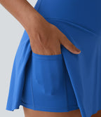 Jupe de tennis mini 2-en-1 quotidienne SoftlyZero™ Airy avec croisement, poche latérale et effet frais InstantCool, Lucid, protection solaire UPF50+