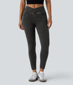 Halara Flex™ Jegging Travail Taille Haute Croisé Poches Multiples Tricot Extensible