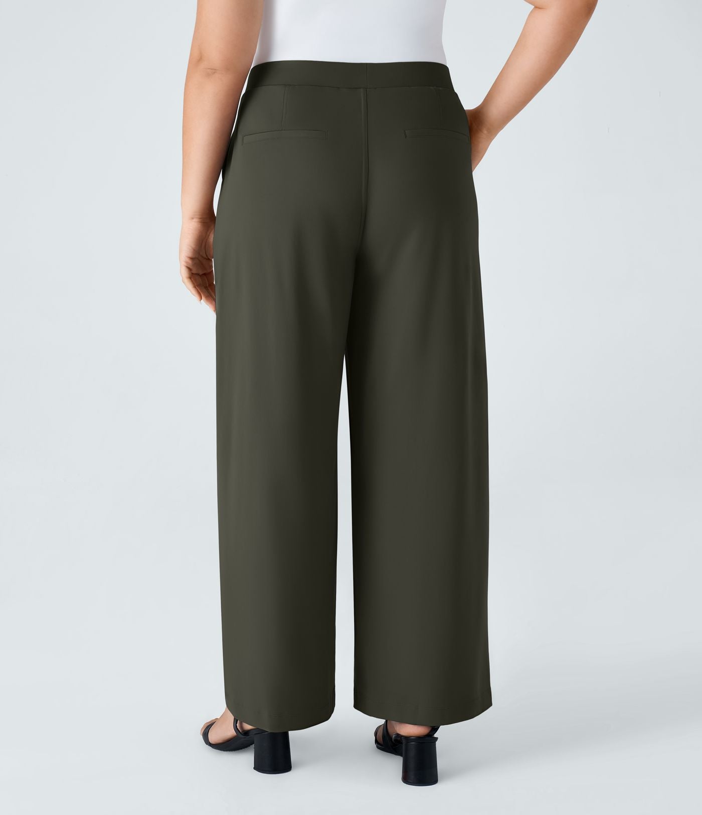 Pantalon de travail grande taille coupe droite taille haute Halara Flex™ DayStretch avec poches